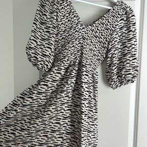 Elegant Black and White Women's Dress
